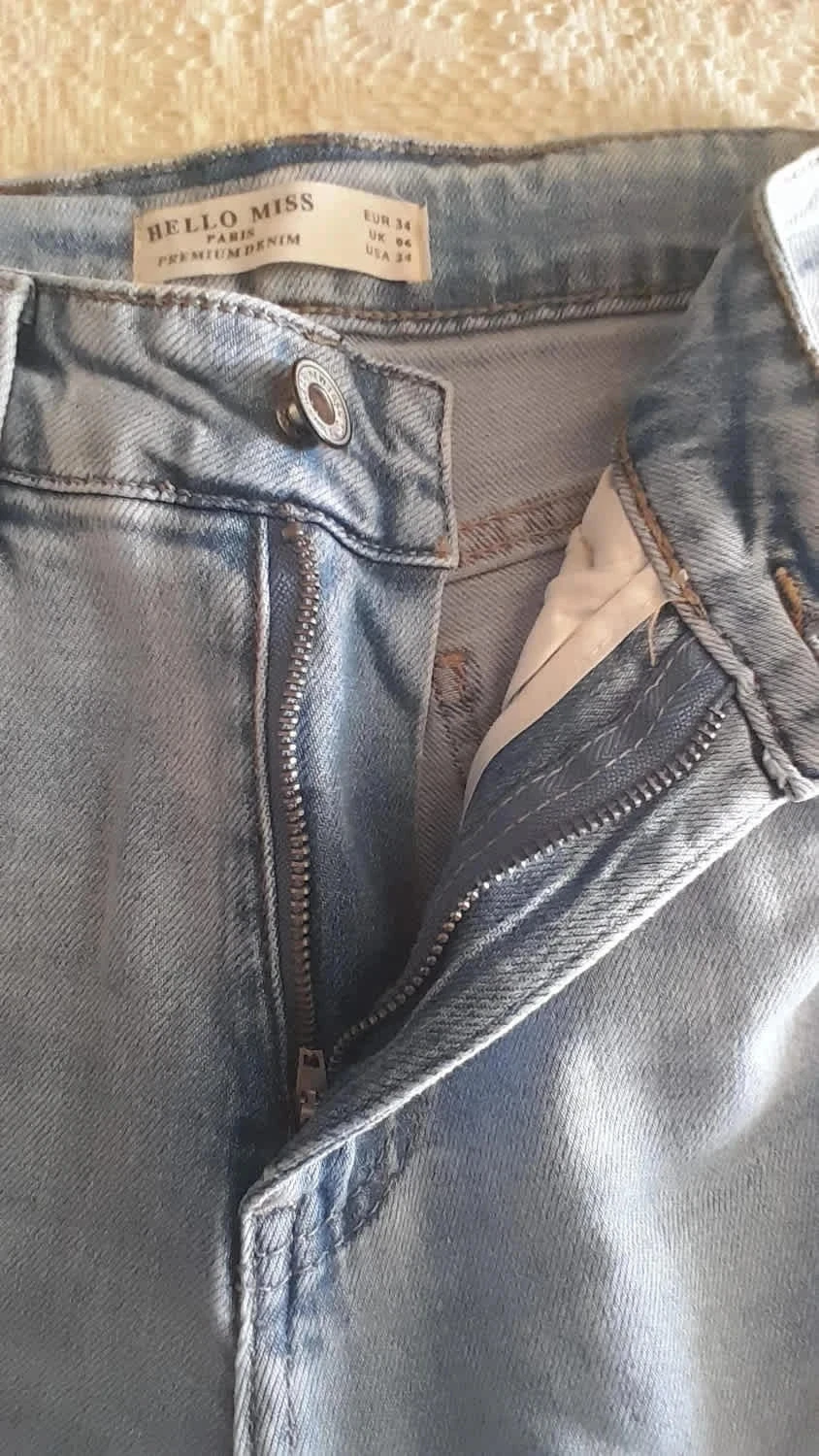 Jeans rasgado, Tamanho 34, Marca Hello Miss – photo 9